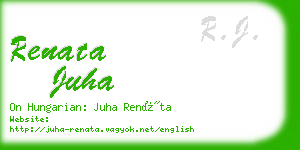 renata juha business card